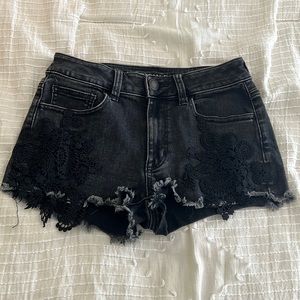 American Eagle Black Denim Shorts